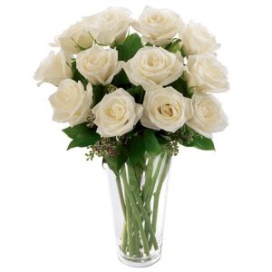 Long Stem White Roses - sendflowers.pk