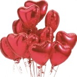 12 Heart Shape Helium Balloons - sendflowers.pk