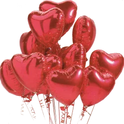 12 Heart Shape Helium Balloons - sendflowers.pk
