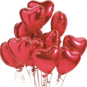 12 Heart Shape Helium Balloons - sendflowers.pk