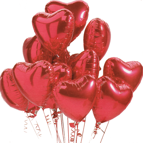 12 Heart Shape Helium Balloons - sendflowers.pk