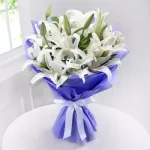Bunch of 6 White Lilies - Send Flowers Pakistan