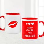 Keep Calm And Kiss Mug - Send Valentine's Mugs Lahore