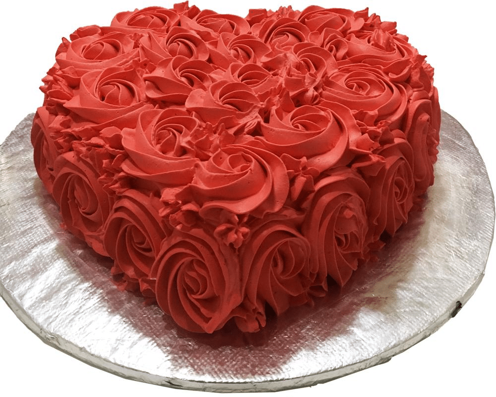 ROSE HEART CAKE 4LBS | Online Cake Delivery - SendFlowers.pk