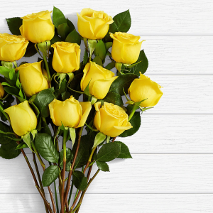 Long Stem Yellow Roses - SendFlowers.pk