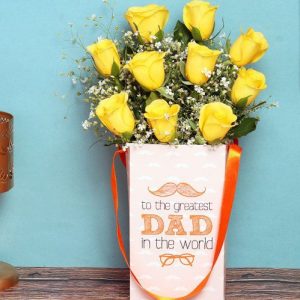 Tempting Yellow Roses For Dad - online fathers day flowers store Pakistan