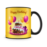Birthday Cake Mug Black - SendFlowers.pk