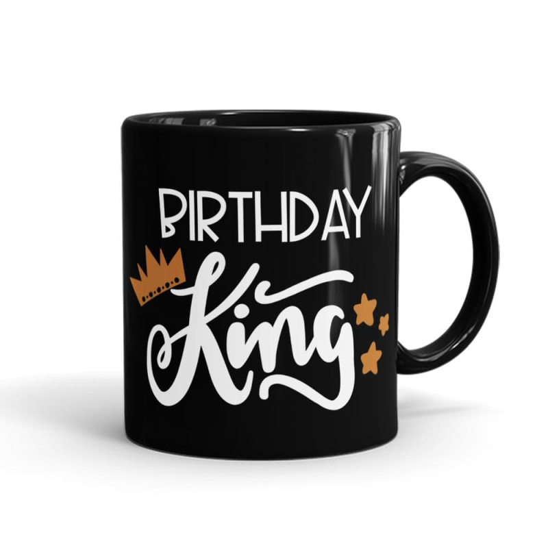 Birthday King Mug Black - SendFlowrs.pk