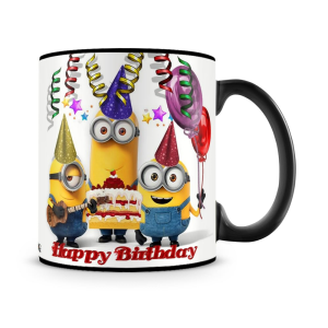 Birthday Minions Mug Black - SendFlowers.pk