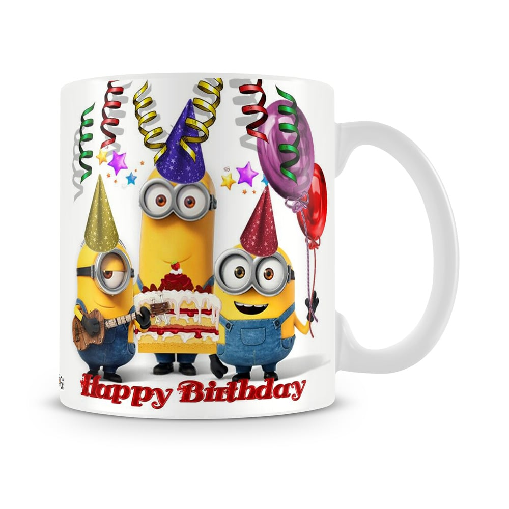Birthday Minions Mug White - SendFlowers.pk
