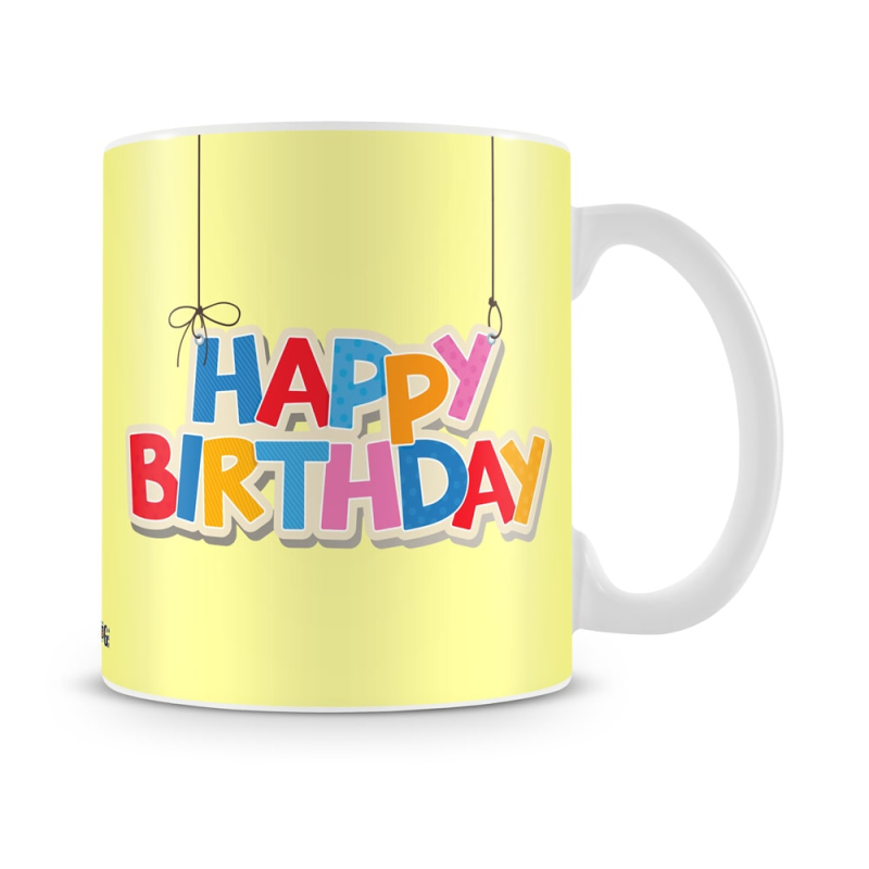 Birthday Strings Mug White - SendFlowers.pk