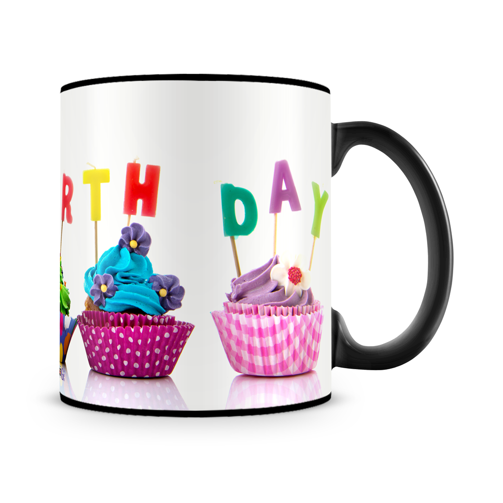 Cupcake Birthday Mug Black - SendFlowers.pk