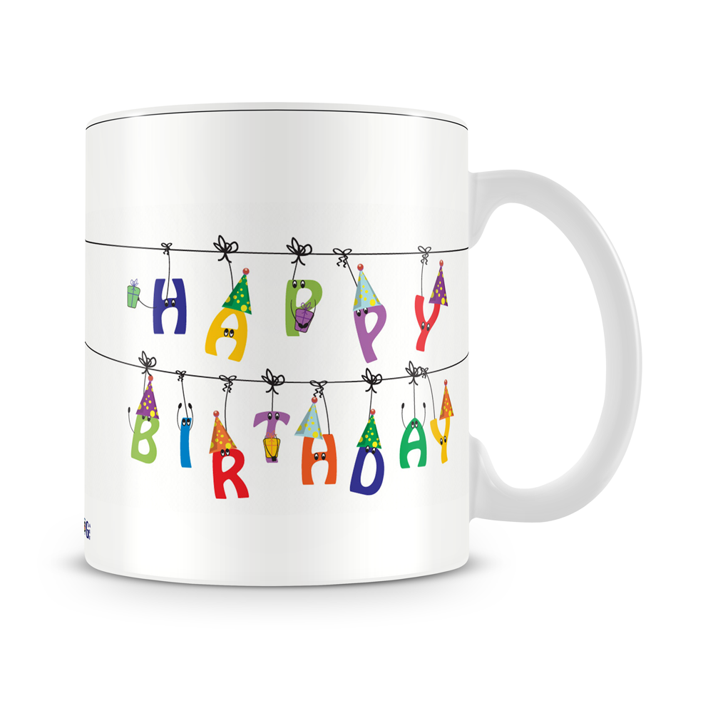 Hanging Birthday Mug White - SendFlower.pk