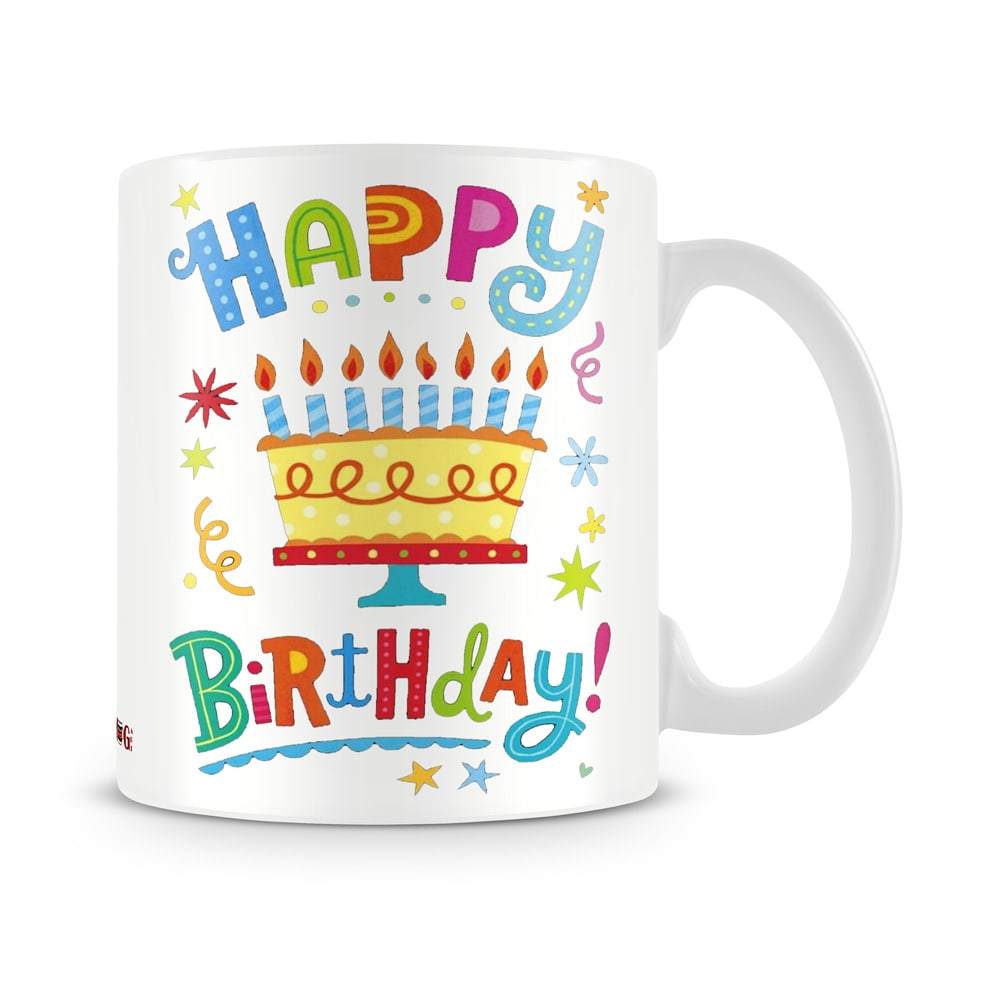 Happy Birthday Cake Mug White - SendFlowers.pk