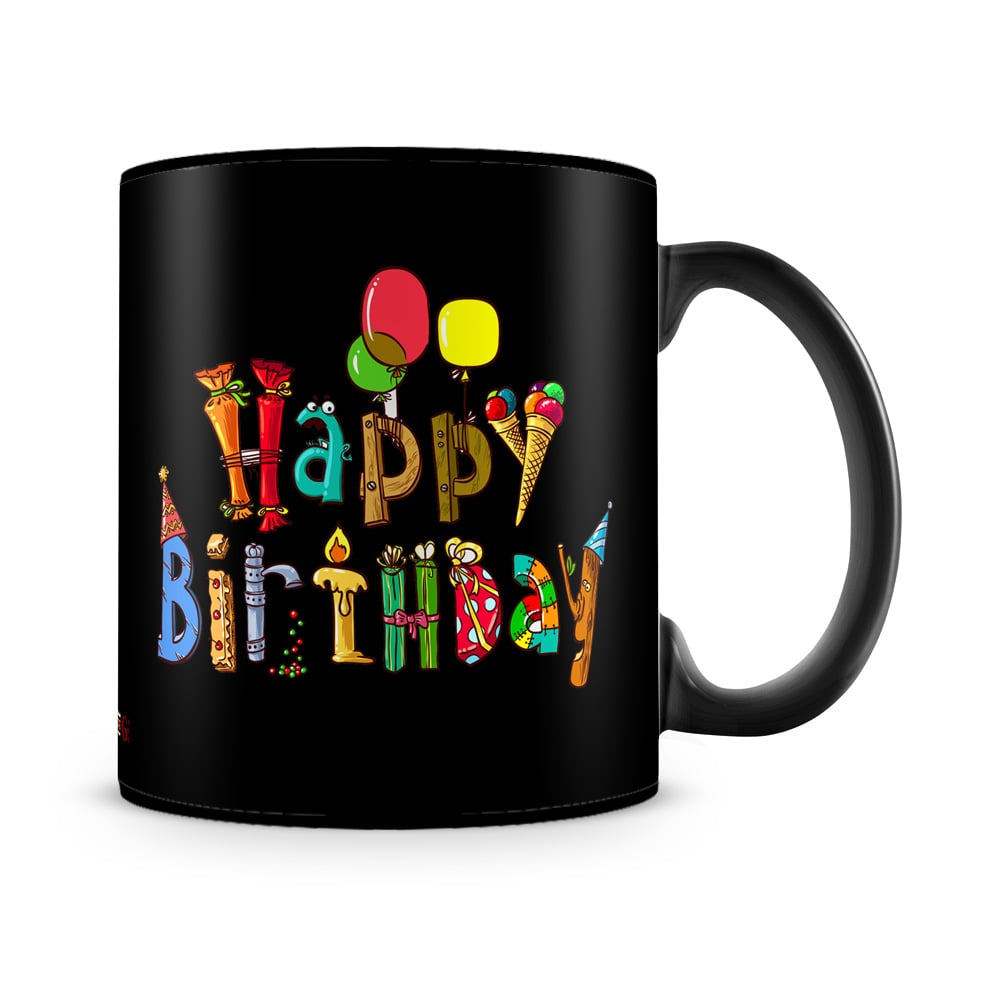 Happy Birthday Mug Black - SendFlowers.pk