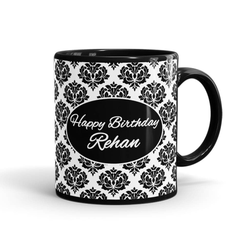 Happy Birthday Name Mug Black - SendFlowers.pk