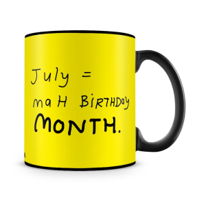 July Equals To Birthday Mug Black - SendFlowers.pk