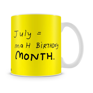 July Equals To Birthday Mug White - SendFlowers.pk