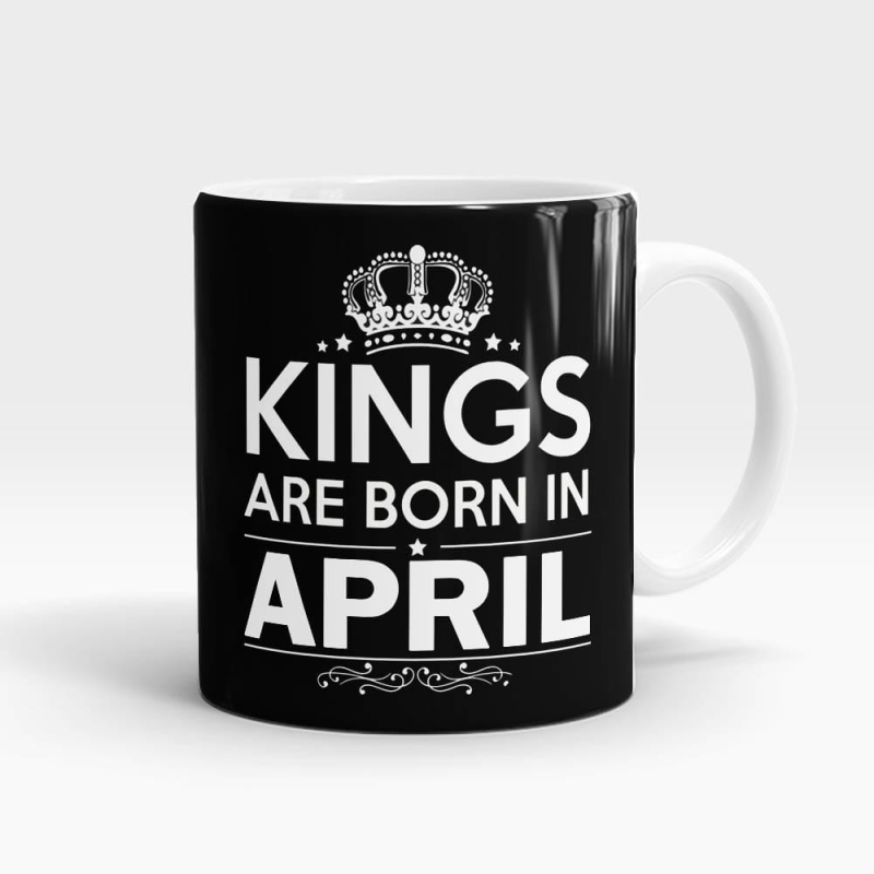 Kings Born In April Mug White - SendFlowers.pk