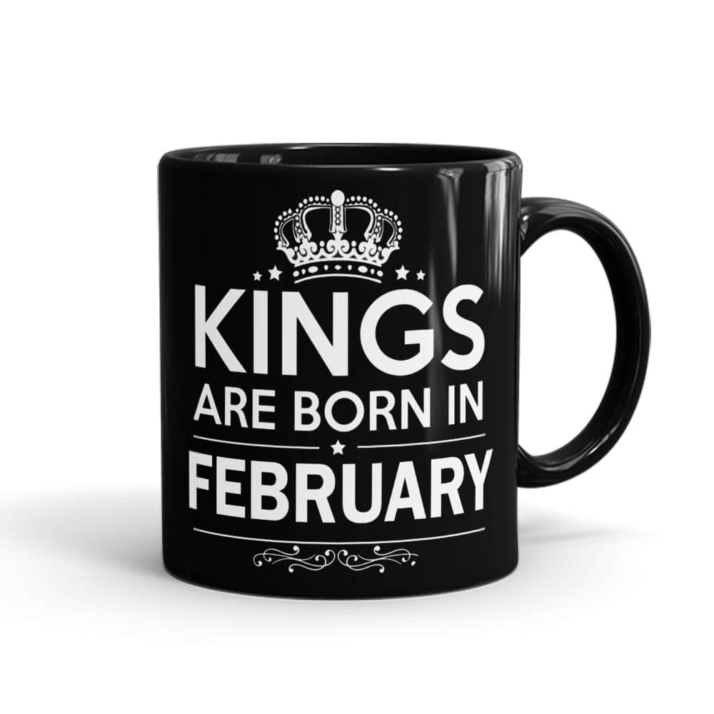 Kings Born In February Mug – Month Customizable Black - SendFlowers.pk
