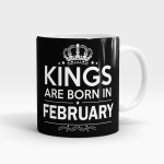 Kings Born In February Mug – Month Customizable White - SendFlowers.pk