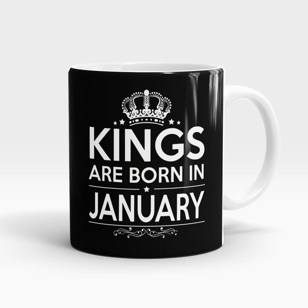 Kings Born In January Mug – Month Customizable White - SendFlowers.pk