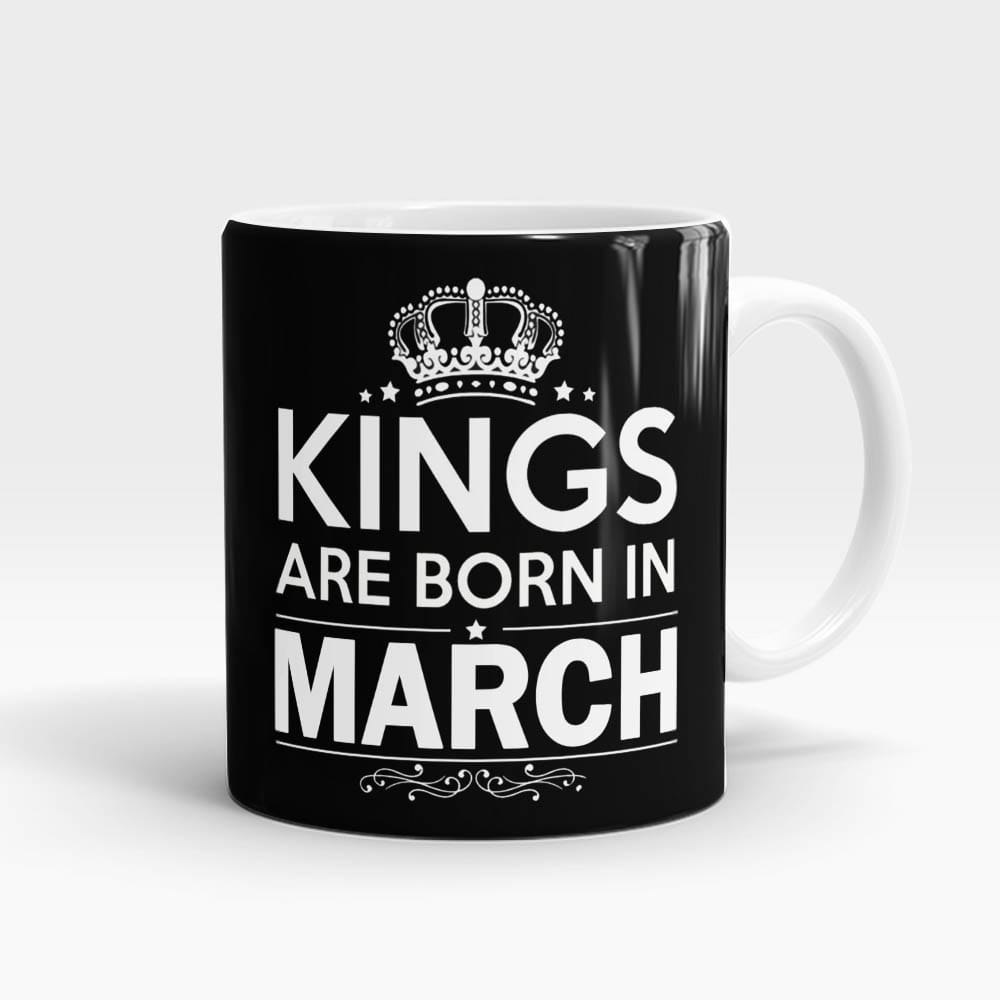 Kings Born In March Mug – Month Customizable White - SendFlowers.pk