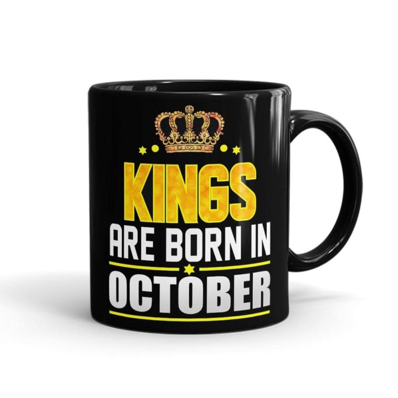 Kings Born In October Mug Black - SendFlowers.pk