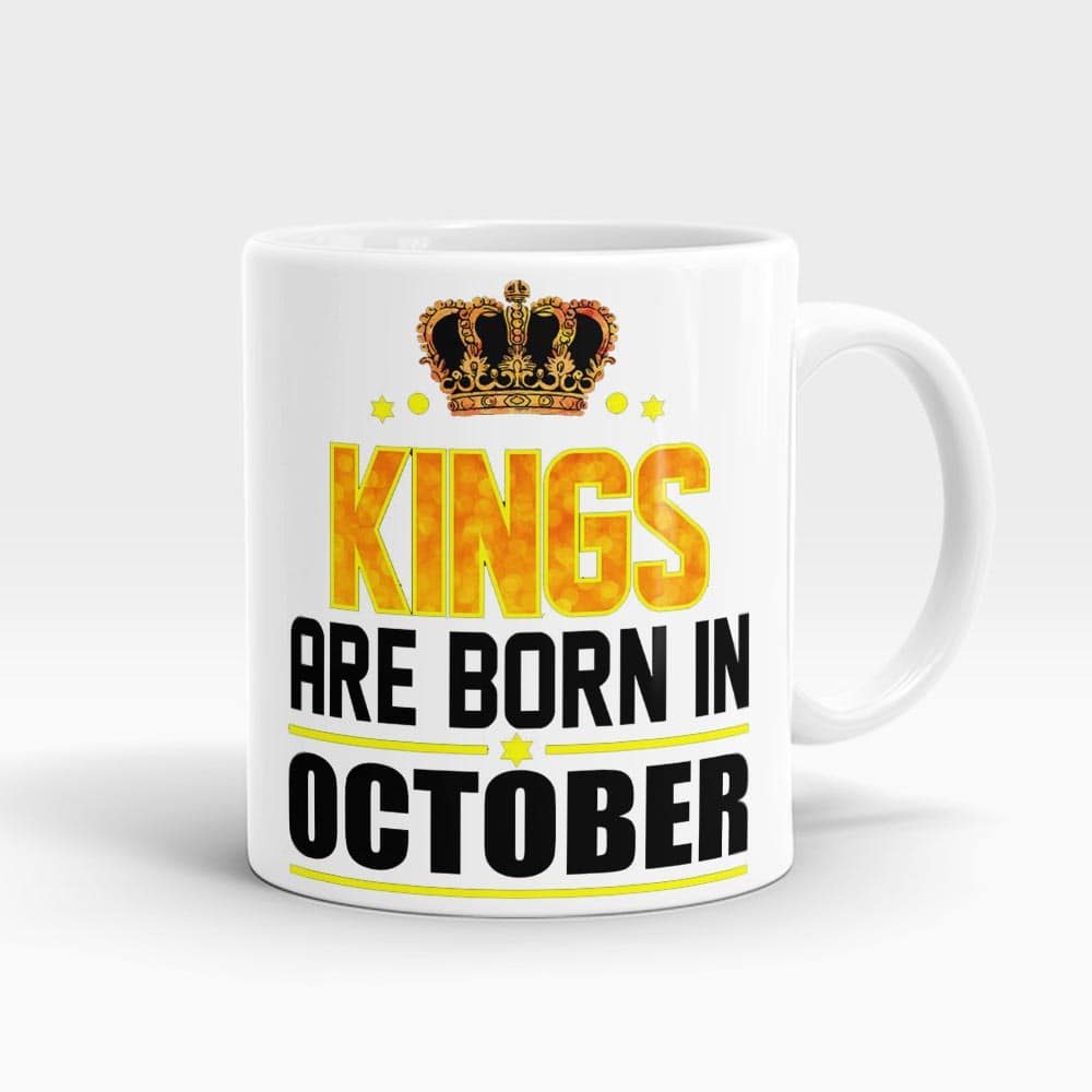 Kings Born In October Mug White - SendFlowers.pk