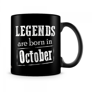 Legends Born In October Mug Black - SendFlowers.pk