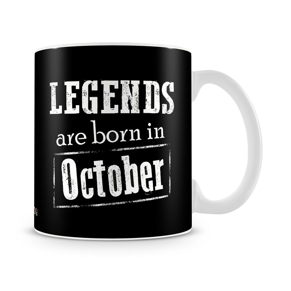 Legends Born In October Mug White - SendFlowers.pk