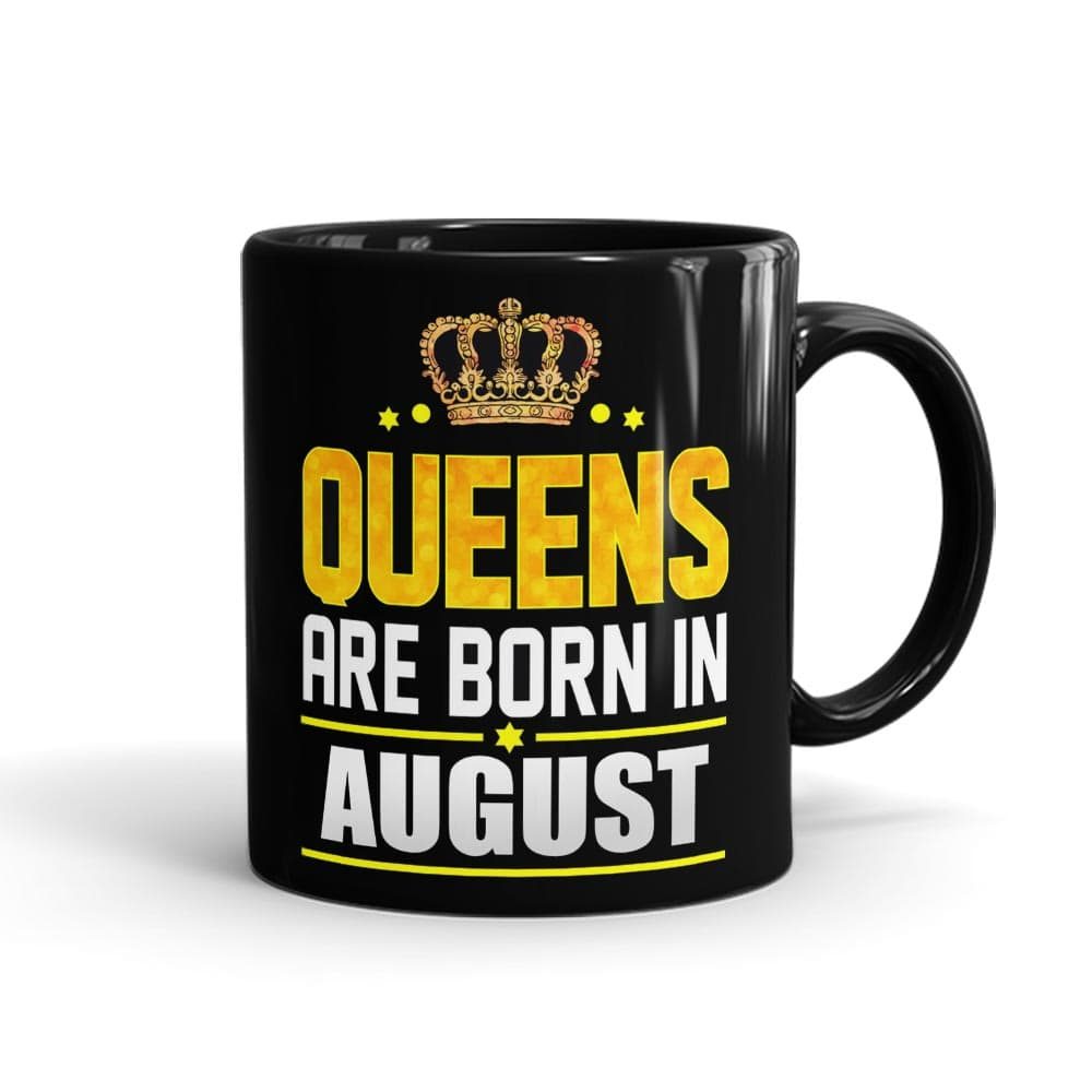 Queens Born In August Mug Black - SendFlowers.pk