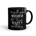 Wishes Come True Birthday Mug Black - SendFlowers.pk