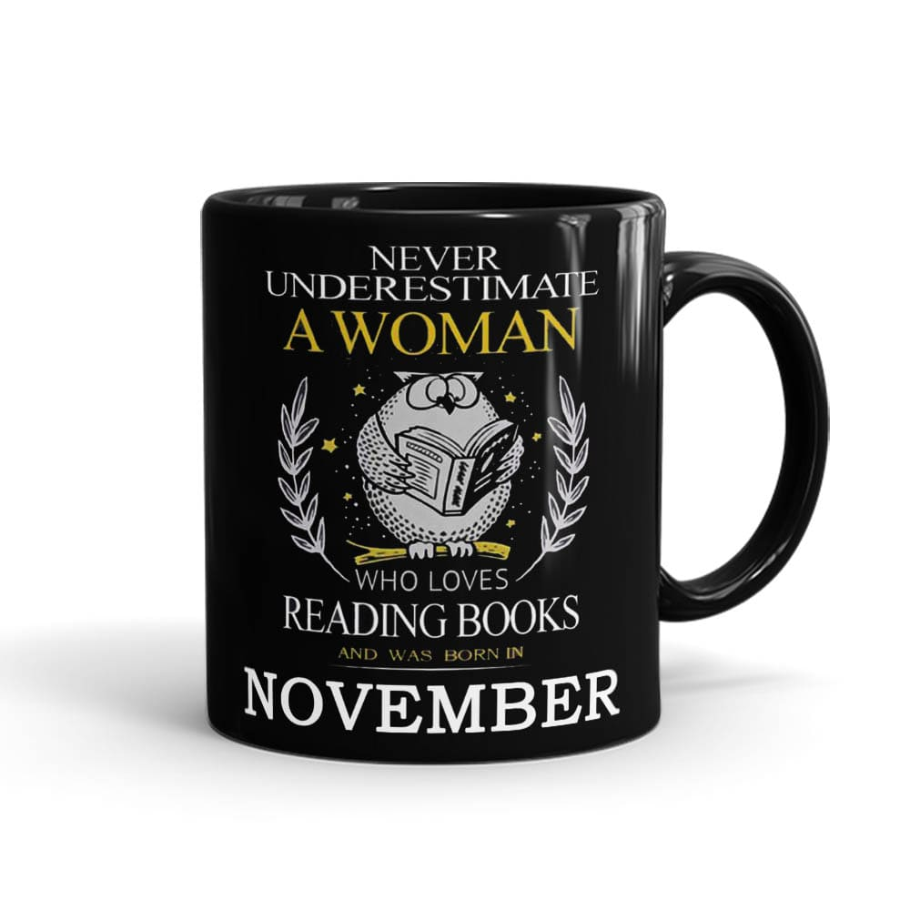 Woman Born In November Mug – Month Customizable Black - SendFlowers.pk