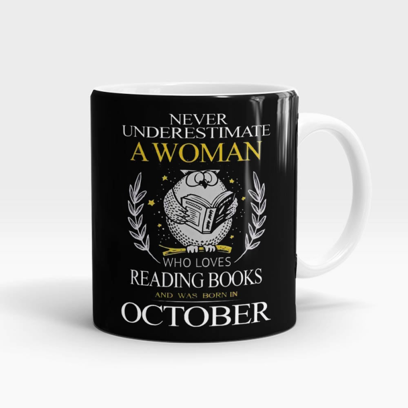 Woman Born In October Mug – Month Customizable White - SendFlowers.pk