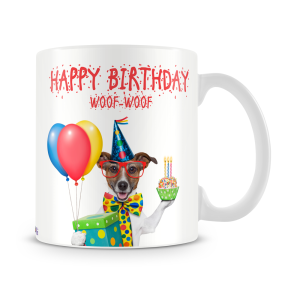 Woof Woof Birthday Mug White - SendFlowers.pk