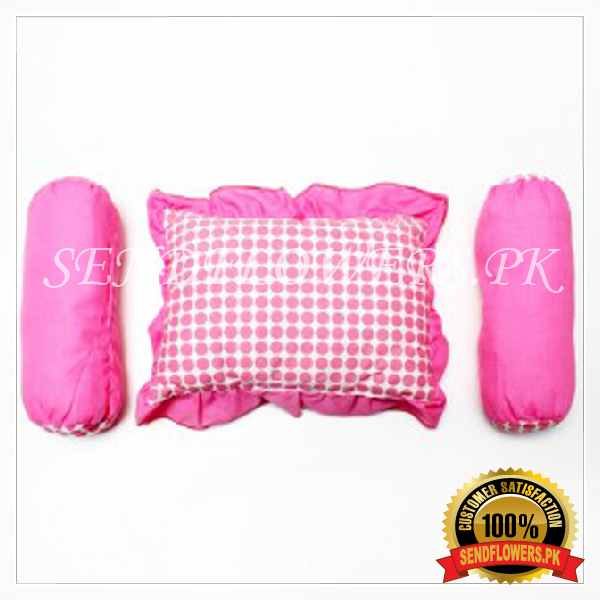 3 Pillow Pink Set - SendFlowers.pk
