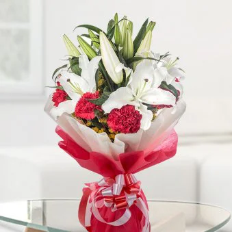 Lily And Carnation - SendFlowers.pk
