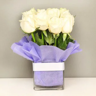 White Love Roses - SendFlowers.pk