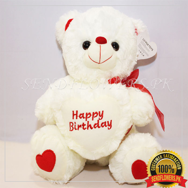 Birthday Teddy Bear with Heart - SendFlowers.pk