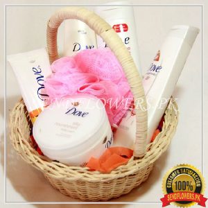 Dove Body and Bath Basket - Sendflowers.pk