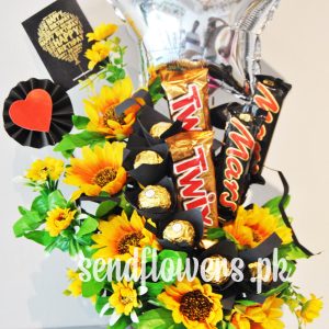 Delivery of SunFlowers Choco Box in Pakistan