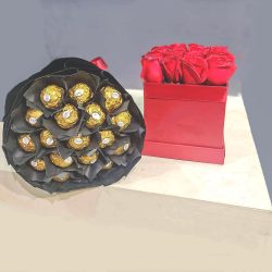 Chocolate and flowers - SF Pakistan