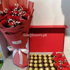 Valentine Flower & Chocolates Lahore - SendFlowers.pk