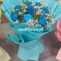 Blue Roses Bouquet Lahore - SendFlowers.pk