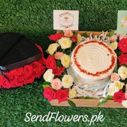 Anniversary Flowers and Cake Lahore - SendFlowers.pk