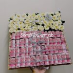 Cash Box with Flowers Lahore - SendFlowers.pk