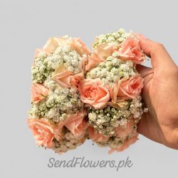 Baby Pink and White Gajray Lahore - SendFlowers.pk