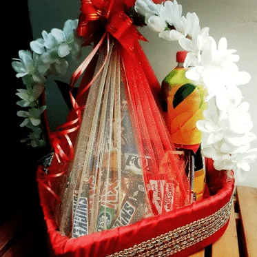 Sweetest Chocos Heart Basket