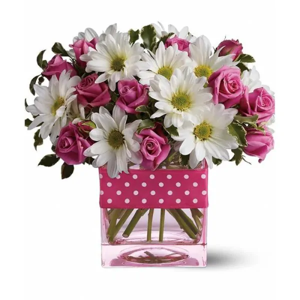 Pink Roses & Gerberas SendFlowers To Pakistan